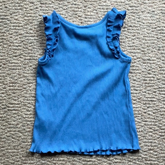 Ribbed Ruffle Sleeveless Tank (XS/4) - Picture 5 of 5